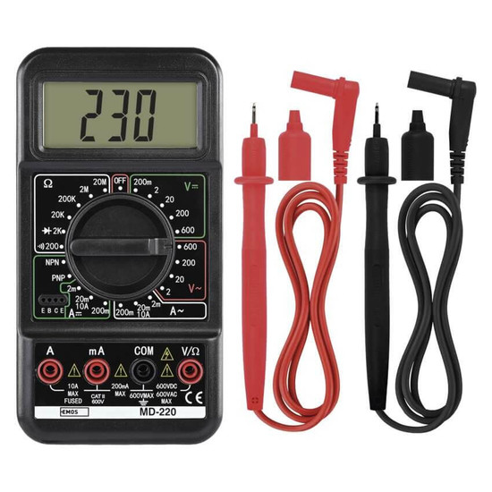 Emos Multimeter MD-220 600V 10A mit Transistortest M2092N