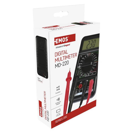 Emos Multimeter MD-220 600V 10A mit Transistortest M2092N
