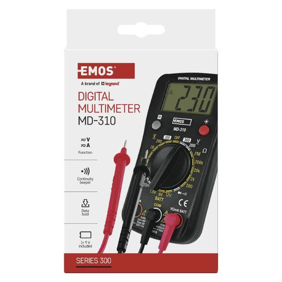 Emos Multimeter 300V 10A MD-310 ohne Temperaturmessung M3620N