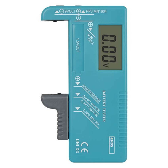 Emos Batterietester AA AAA C D 9V Knopfzellen LCD N0322