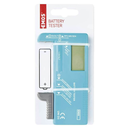 Emos Batterietester AA AAA C D 9V Knopfzellen LCD N0322