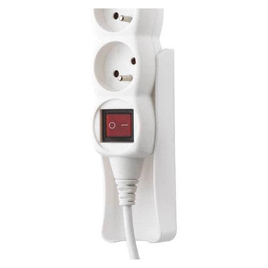 Emos Steckdosenadapter Halterung für 3-4 Steckdosen Weiß P0003C