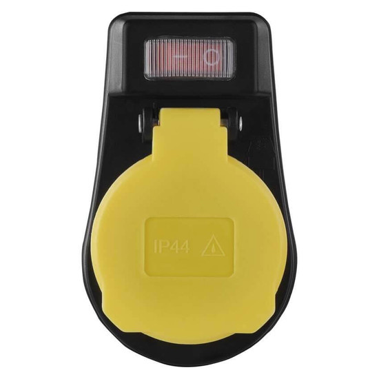 Emos Steckdosenadapter 1-fach mit Schalter IP44 Schwarz P00292