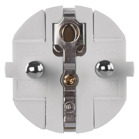 Emos Steckdosenadapter Stecker gerade 16A Weiß P0034