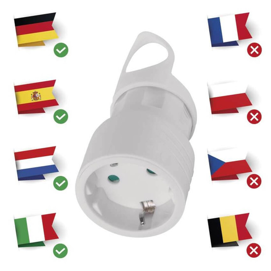 Emos Steckdosenadapter gerade Weiß P0047