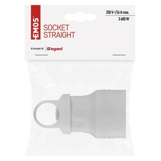 Emos Steckdosenadapter gerade Weiß P0047