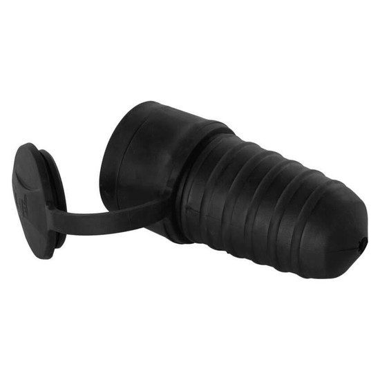 Emos Steckdosenadapter Gummi IP44 Schwarz P0049