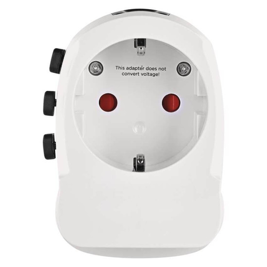 Emos Reiseadapter für Europäer weltweit USB-A+USB-C 24W Weiß P0056U