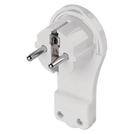 Emos Steckdosenadapter Winkelstecker extra flach 16A Weiß P0066
