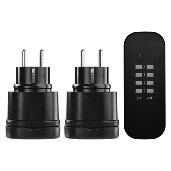 Emos Steckdosenadapter mit Fernbedienung bis 4 Steckdosen IP44 P0068