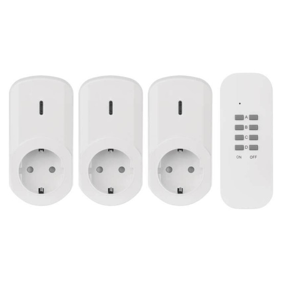 Emos Steckdosenadapter mit Fernbedienung bis 4 Steckdosen 25m P0069