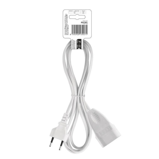 Emos Verlängerungskabel Typ E 1,5m 2,5A Weiß P01301