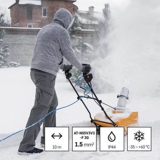 Emos Verlängerungskabel Außen wetterfest 10m 1,5mm² Blau PVC IP44 P01510W
