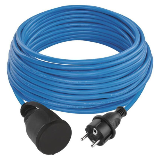 Emos Verlängerungskabel Außen wetterfest 20m 1,5mm² Blau PVC IP44 P01520W