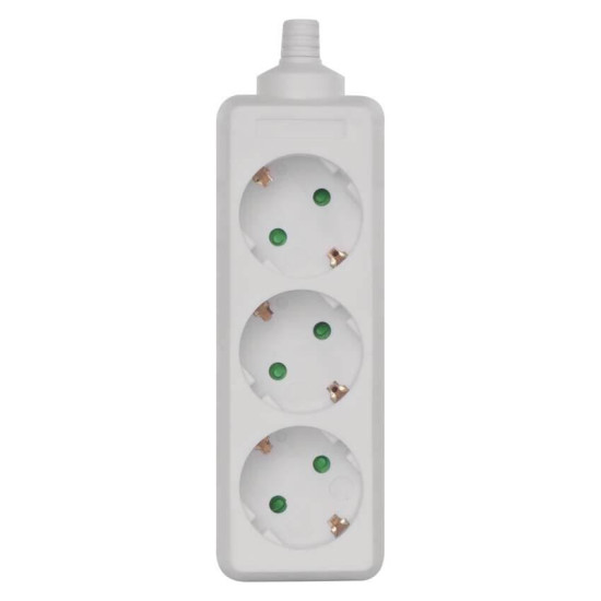 Emos Steckdosenadapter 3-fach ohne Kabel Weiß P0320