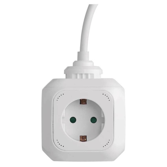 Emos Steckdosenleiste Würfel 4-fach 2xUSB 1,9m Weiß P04219GU