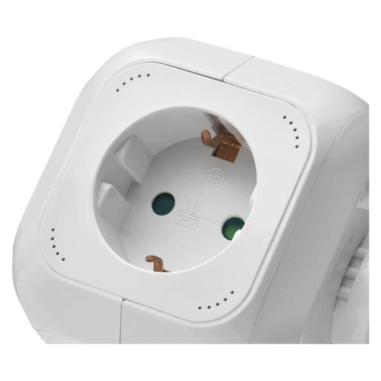 Emos Steckdosenleiste Würfel 4-fach 2xUSB 1,9m Weiß P04219GU