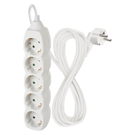Emos Steckdosenleiste 5-fach 5m Weiß PVC P0525R