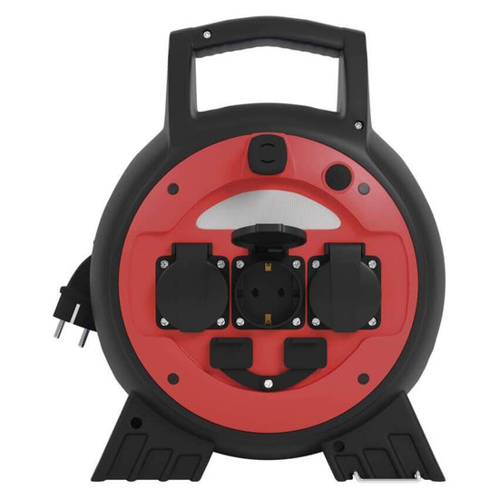 Emos Kabeltrommel wetterfest 3-fach 2xUSB-A 20m Blau P08620W