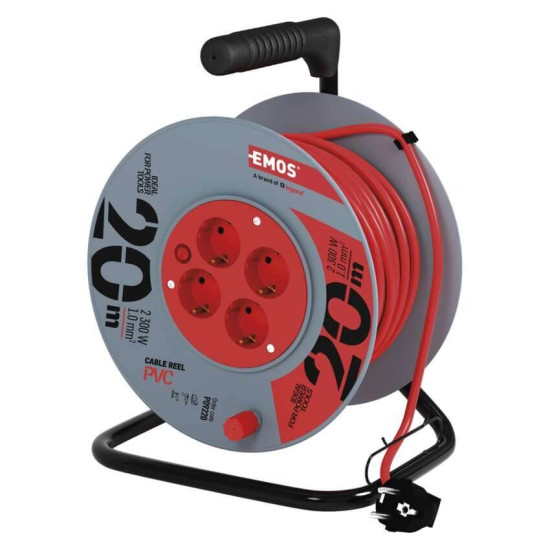 Emos Kabeltrommel 4-fach 20m 1,0mm² PVC P09220