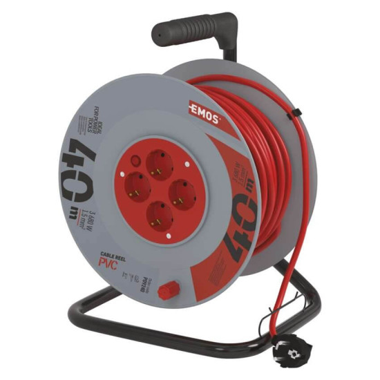 Emos Kabeltrommel 4-fach 40m 1,5mm² PVC P09240