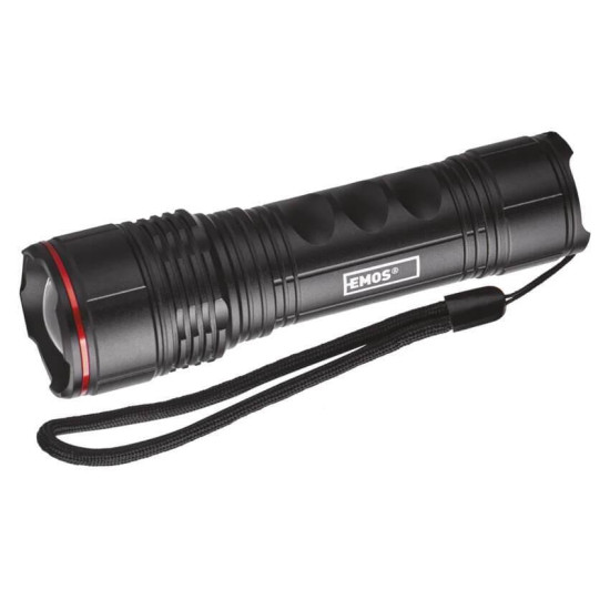Emos LED Taschenlampe 330lm Schwarz Aluminium P3114