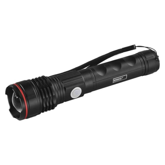 Emos LED Akku-Taschenlampe 600lm Schwarz Aluminium P3116