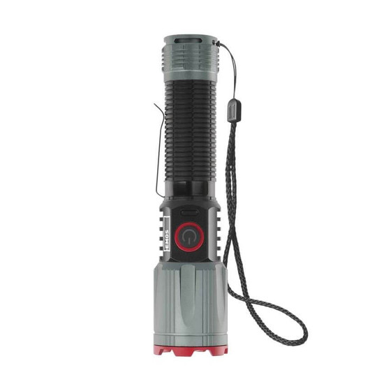 Emos LED Akku-Taschenlampe 1200lm Schwarz Metallicgrau Aluminium P3121