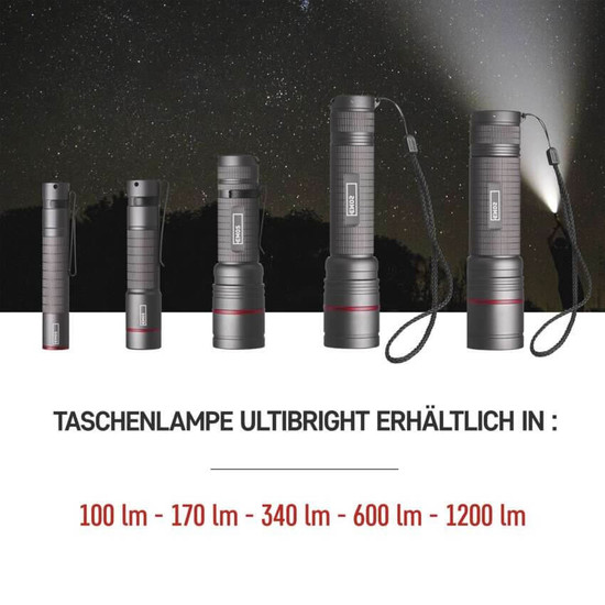 Emos LED Taschenlampe 170lm Grau Aluminium P3160