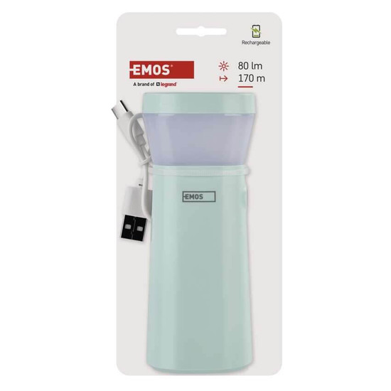 Emos LED Akku-Taschenlampe 80lm Blau P3215