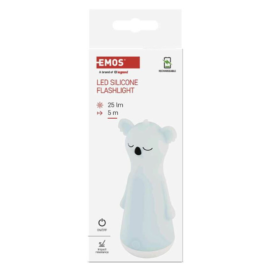 Emos LED Akku-Taschenlampe 25lm Blau P3216
