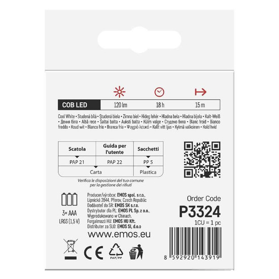 Emos LED Nachtlicht 120lm Bewegungsmelder P3324