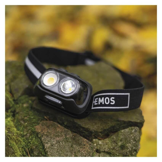 Emos LED Stirnlampe 500lm Akku Schwarz P3542