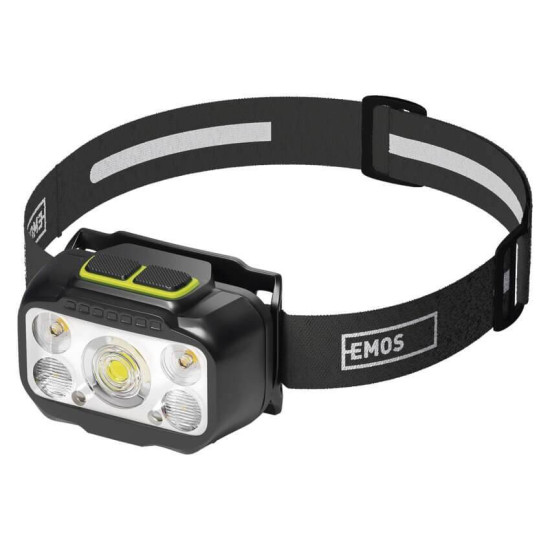 Emos LED Stirnlampe 550lm Akku Schwarz-grün P3546
