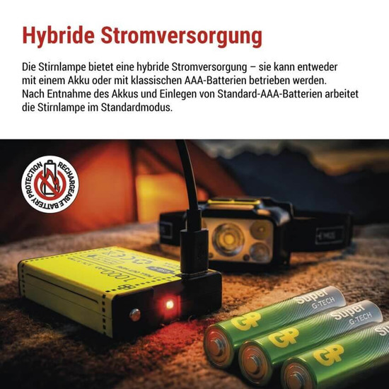 Emos LED Stirnlampe 550lm Akku Schwarz-grün P3546