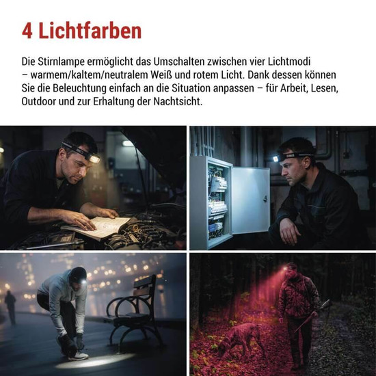 Emos LED Stirnlampe 550lm Akku Schwarz-grün P3546