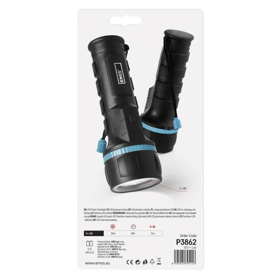Emos LED Taschenlampe 20lm Schwarz-blau P3862