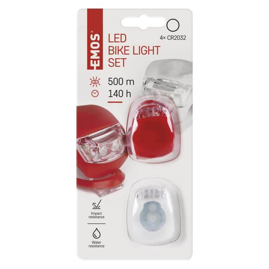 Emos LED Fahrradlicht 10lm Rot Weiß P3921