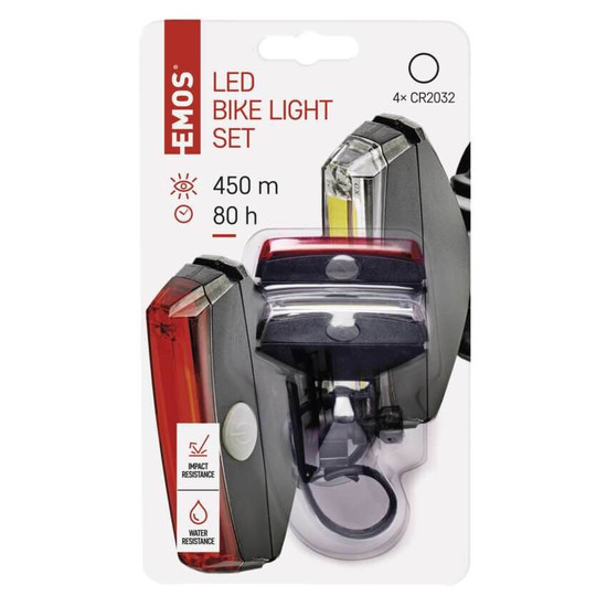 Emos LED Fahrradlicht 22lm Schwarz P3922