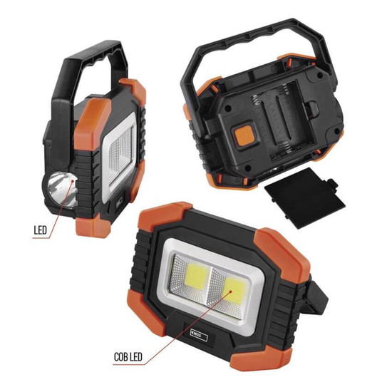 Emos LED Arbeitsleuchte 350lm Schwarz-orange 13,5x10cm P4112