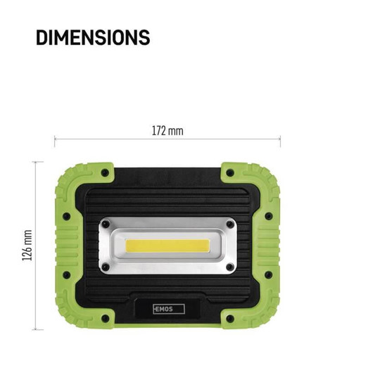 Emos LED Arbeitsleuchte 600lm Akku Schwarz-grün P4534