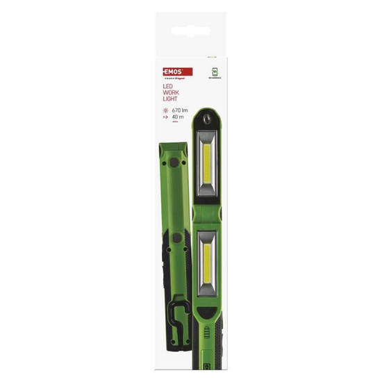 Emos LED Arbeitsleuchte 670lm Akku Schwarz-grün P4535