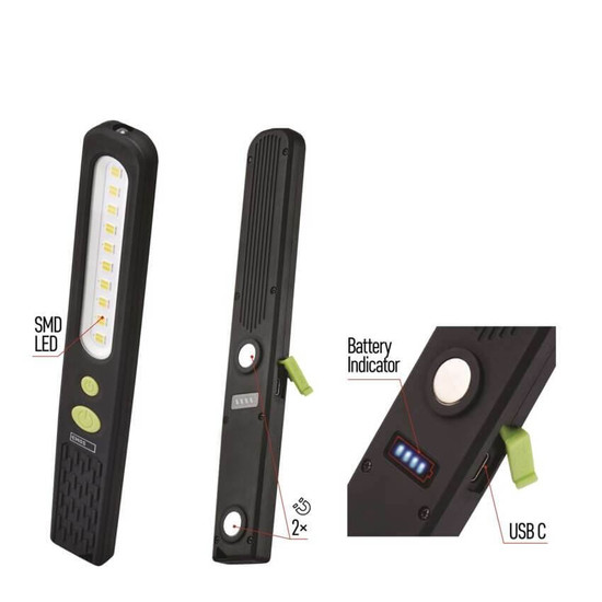 Emos LED Arbeitsleuchte 700lm Akku Grün-schwarz P4538