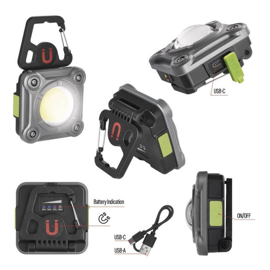 Emos LED Arbeitsleuchte 1200lm Akku Grau P4543