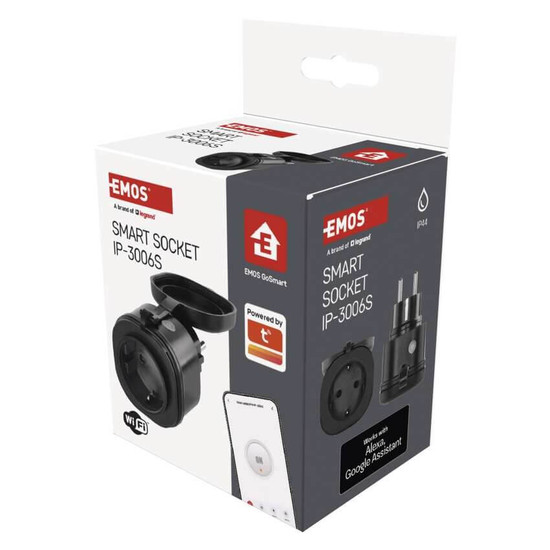 Emos GoSmart WLAN-Steckdose GoSmart WiFi IP44 IP-3006S P5532