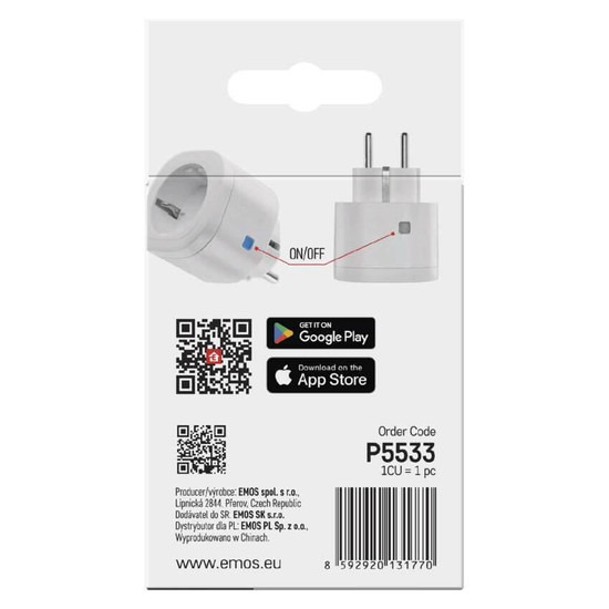 Emos GoSmart Zigbee-Steckdose GoSmart Zigbee IP-3009S 30 Programme P5533