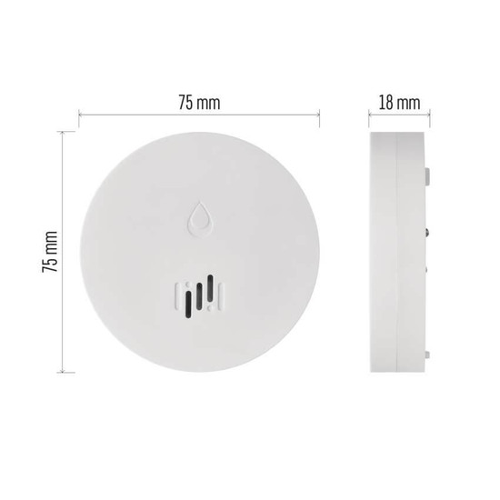 Emos GoSmart Wassermelder Wasserleckalarm ZigBee IP65 Alarmspeicher P56000S