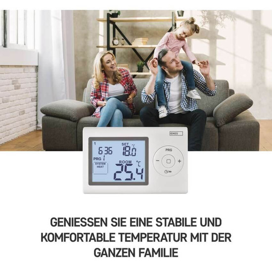 Emos Raumthermostat programmierbar verkabelt 5-35°C 6x täglich P5607