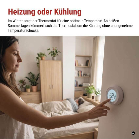 Emos Raumthermostat manuell verkabelt 5-35°C variable Hysterese P5608