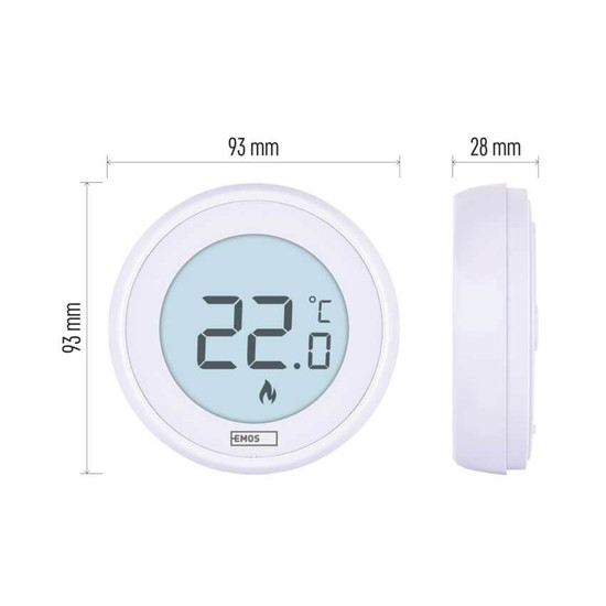 Emos Raumthermostat manuell verkabelt 5-35°C variable Hysterese P5608